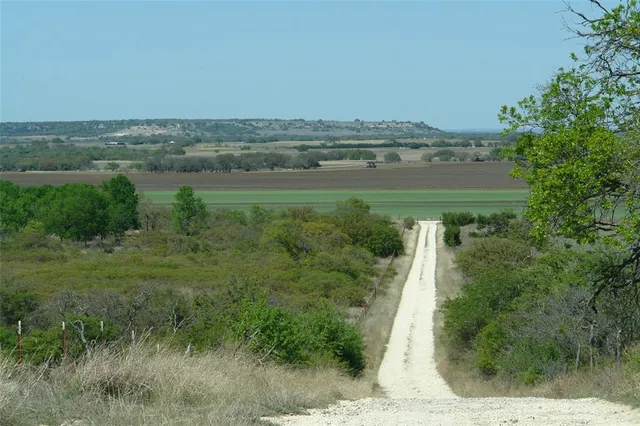 an aerial view of a houses with outdoor space and trees