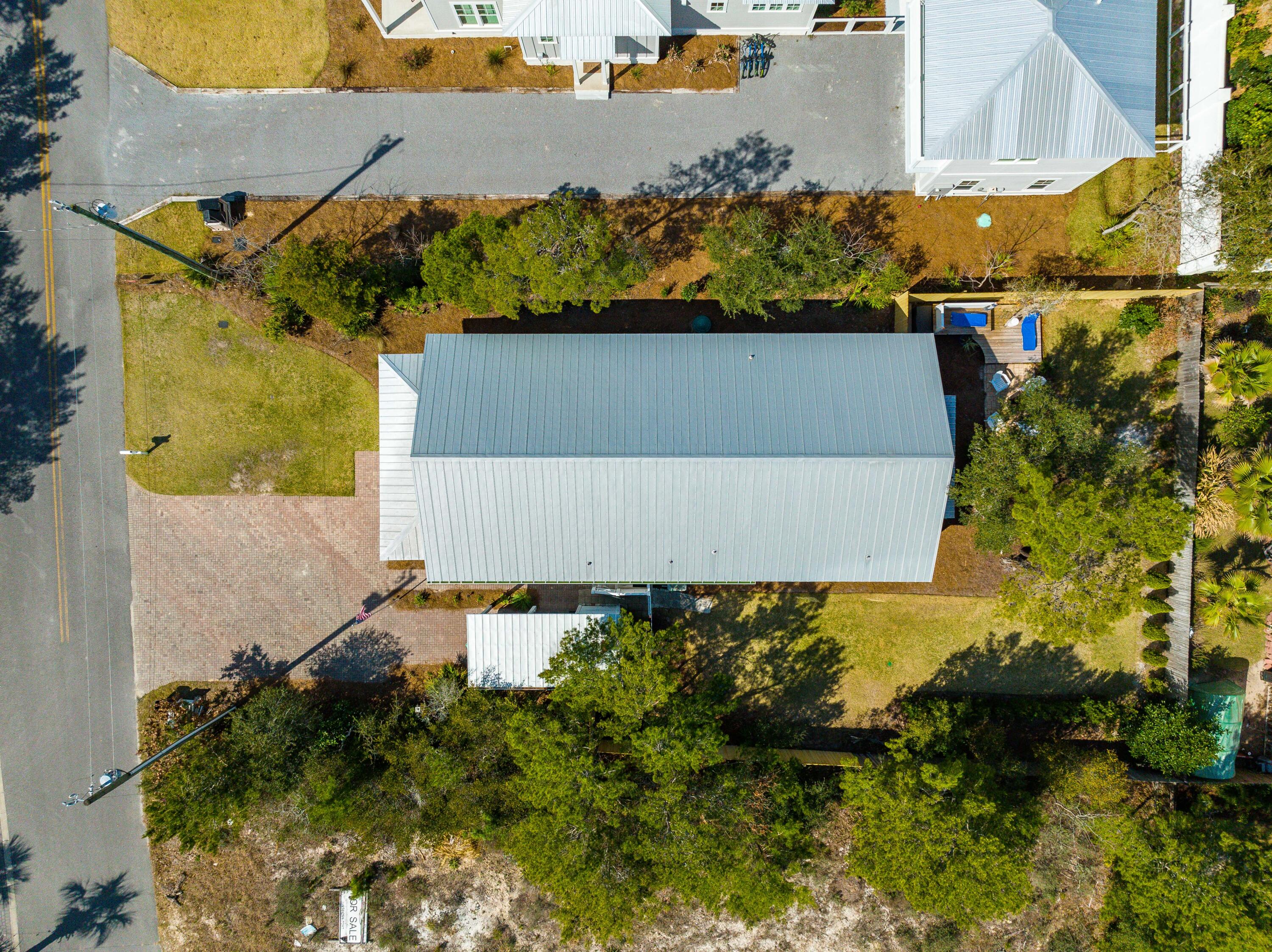 195 Maple Street Santa Rosa Beach, FL 32459 - Photo 27 of 29 an aerial view of a residential houses with yard
