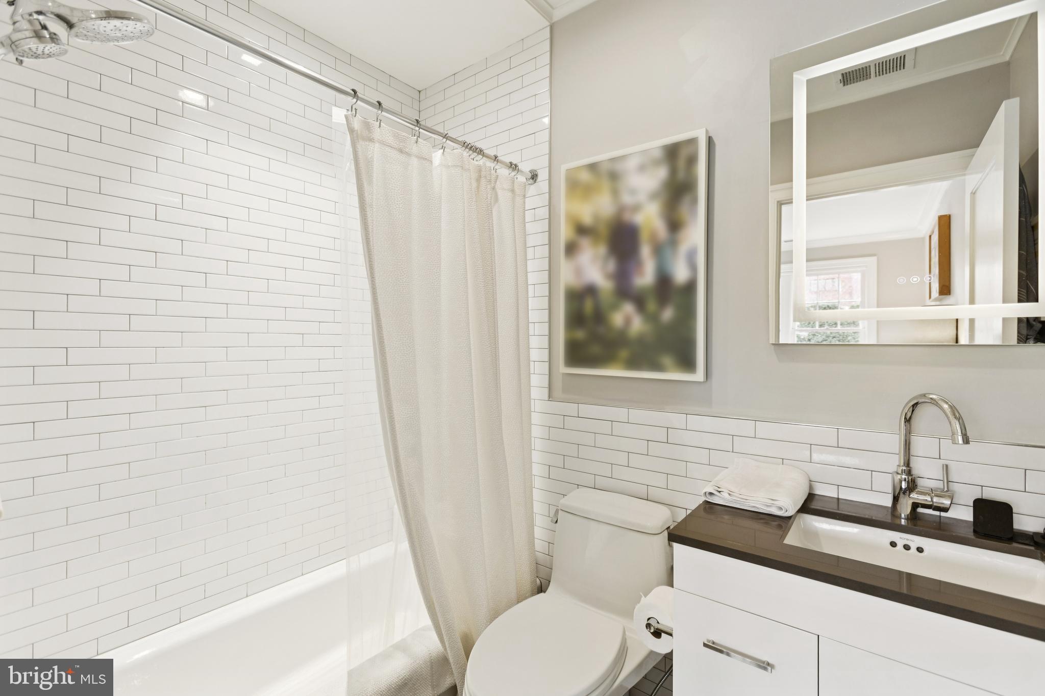 1724 34th Street Northwest Washington, DC 20007 - Photo 16 of 38 a bathroom with a sink toilet and shower