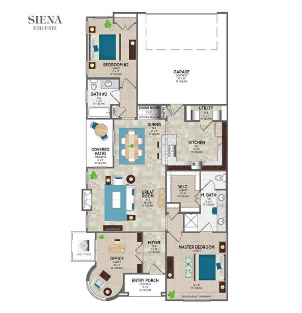 103 Rivalto Circle, Unit 1 Lakeway, TX 78734 - Photo 34 of 34 End unit townhome floor plan