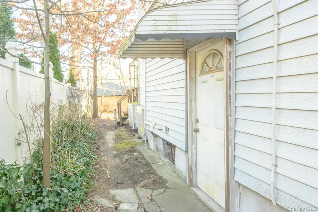 a view of a door of the house