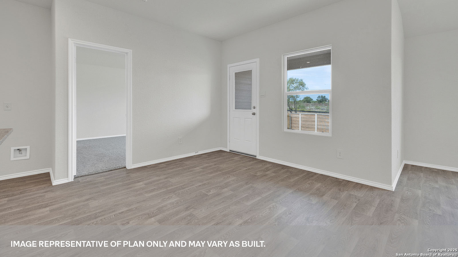 335 Boatman Cove Seguin, TX 78155 - Photo 19 of 38 an empty room with wooden floor and windows