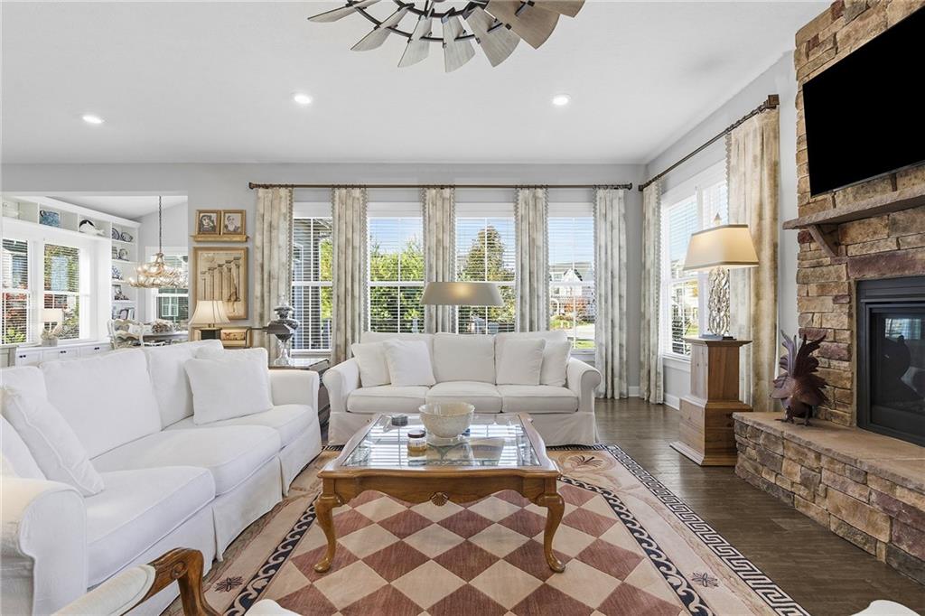 2015 Cherry Road Gibsonia, PA 15044 - Photo 5 of 50 a living room with fireplace furniture and a flat screen tv