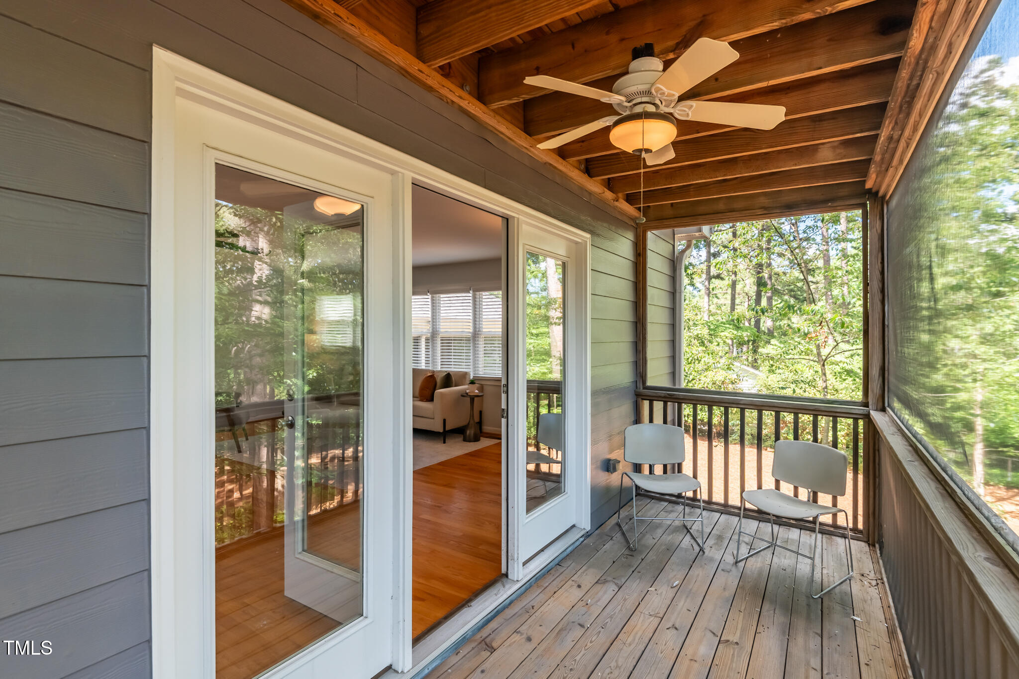 205 Northfield Drive Raleigh, NC 27609 - Photo 47 of 87 a view of porch with wooden floor