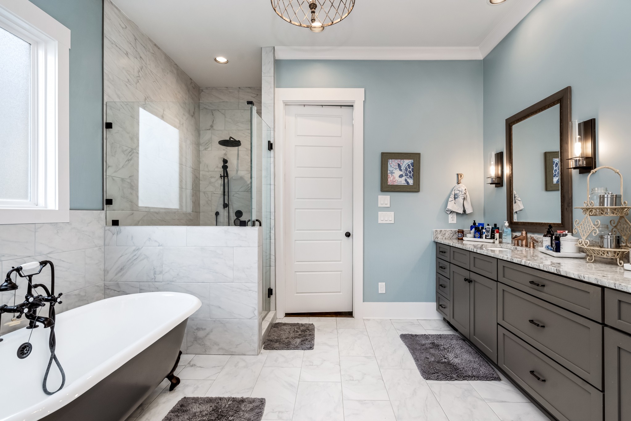 325 Circuit Road Franklin, TN 37064 - Photo 23 of 55 a bathroom with a double vanity sink mirror and bathtub