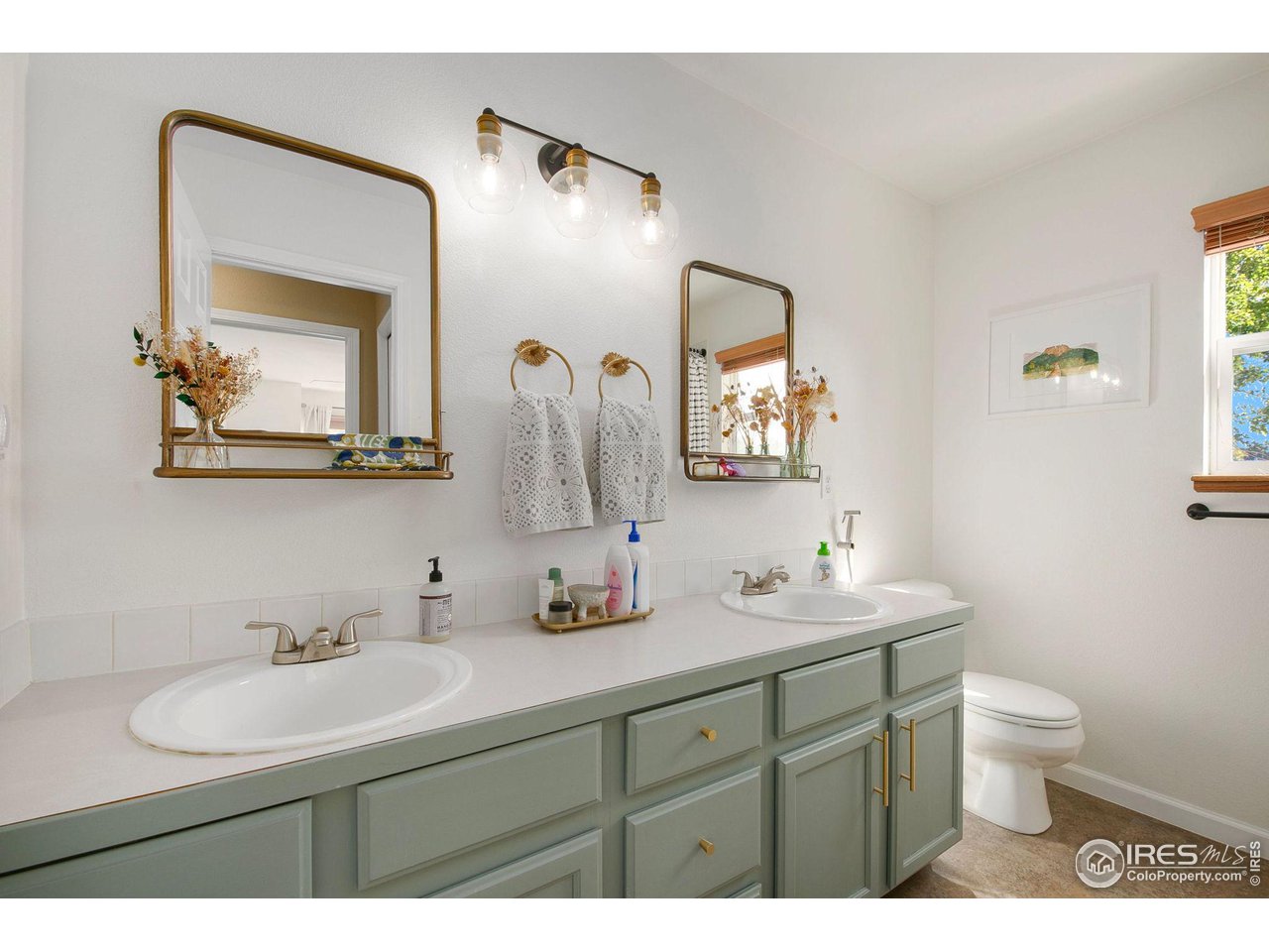 1138 Argento Drive Fort Collins, CO 80521 - Photo 13 of 25 a bathroom with a toilet sink and mirror
