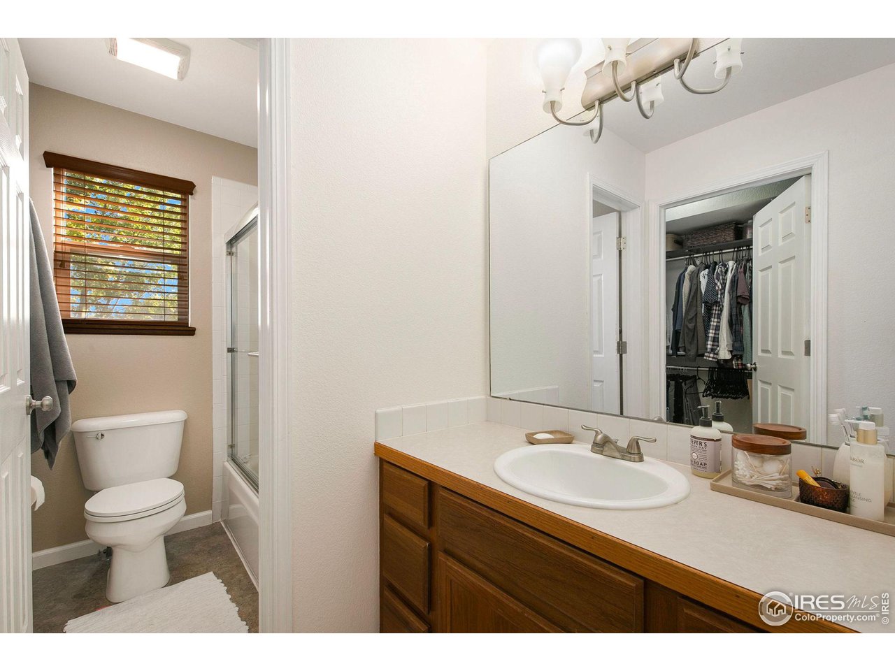 1138 Argento Drive Fort Collins, CO 80521 - Photo 18 of 25 a bathroom with a sink a toilet and a mirror