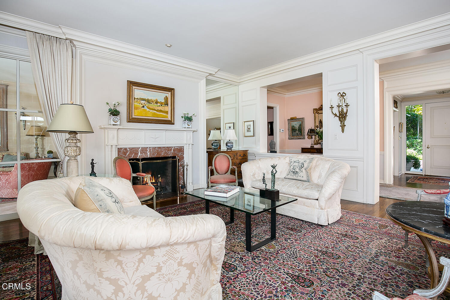 3 Oak Knoll Terrace Pasadena, CA 91106 - Photo 7 of 46 a living room with furniture and a fireplace