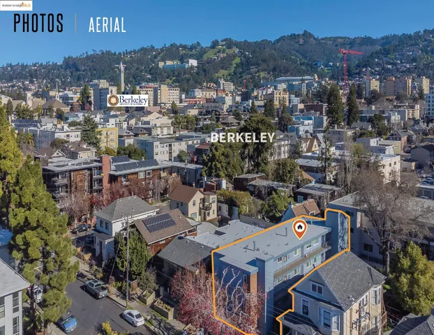 an aerial view of a city