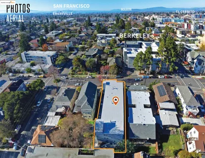 an aerial view of a city