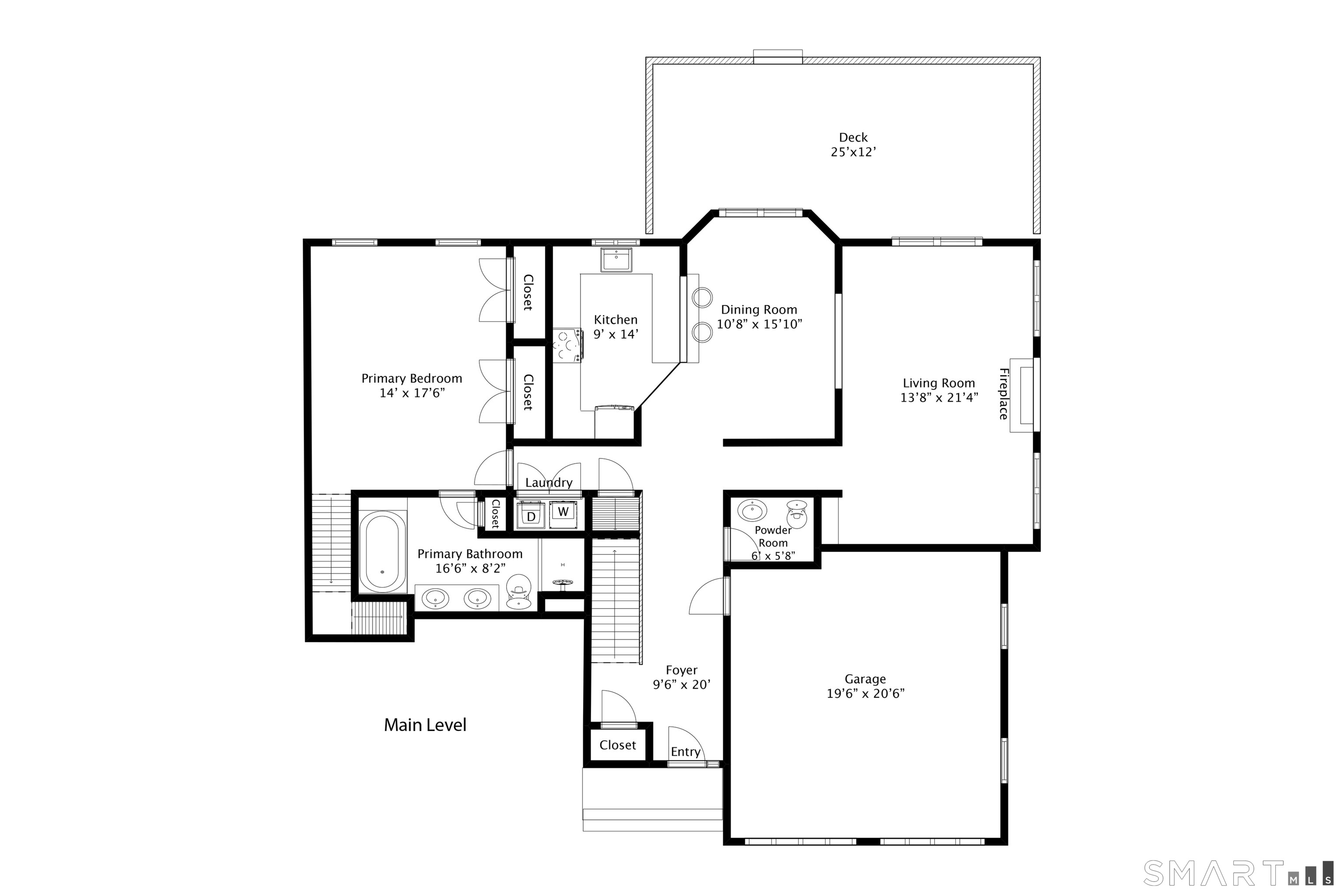 415 Pitkin Hollow, Unit 415 Trumbull, CT 06611 - Photo 33 of 35 Main level floor plan