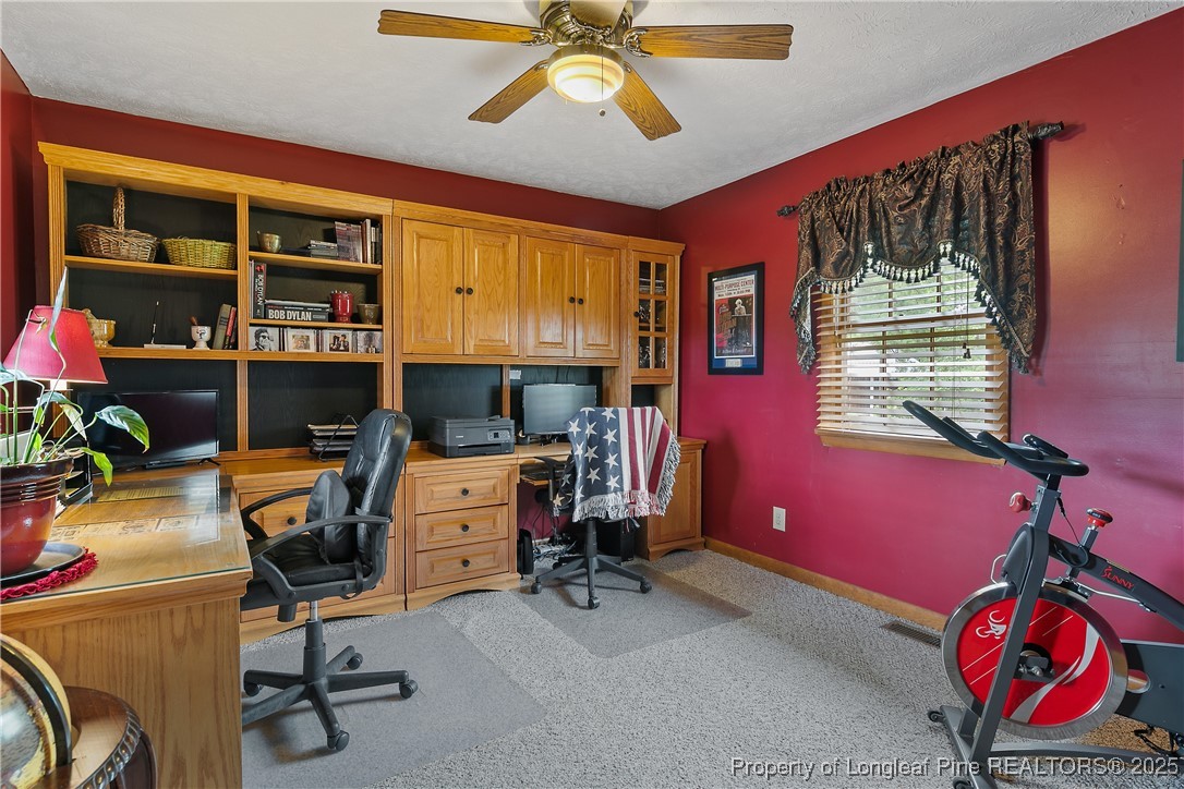 5017 Goldsboro Road Wade, NC 28395 - Photo 17 of 50 a workspace with furniture window and a ceiling fan
