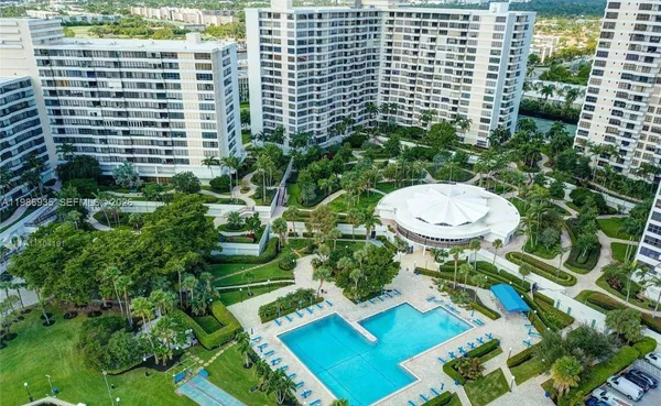 a view of a city with tall buildings