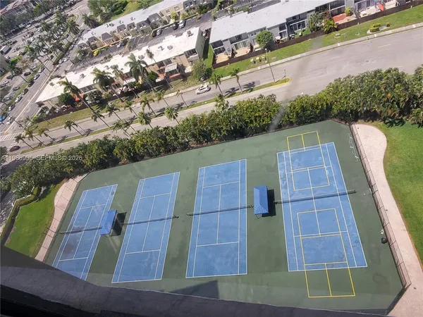 a view of a lake with a large mountain view