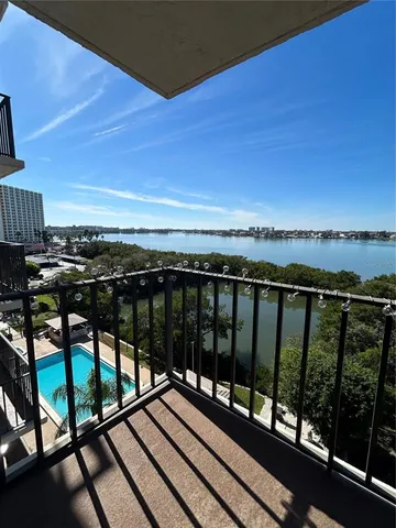a view of a swimming pool and outdoor space
