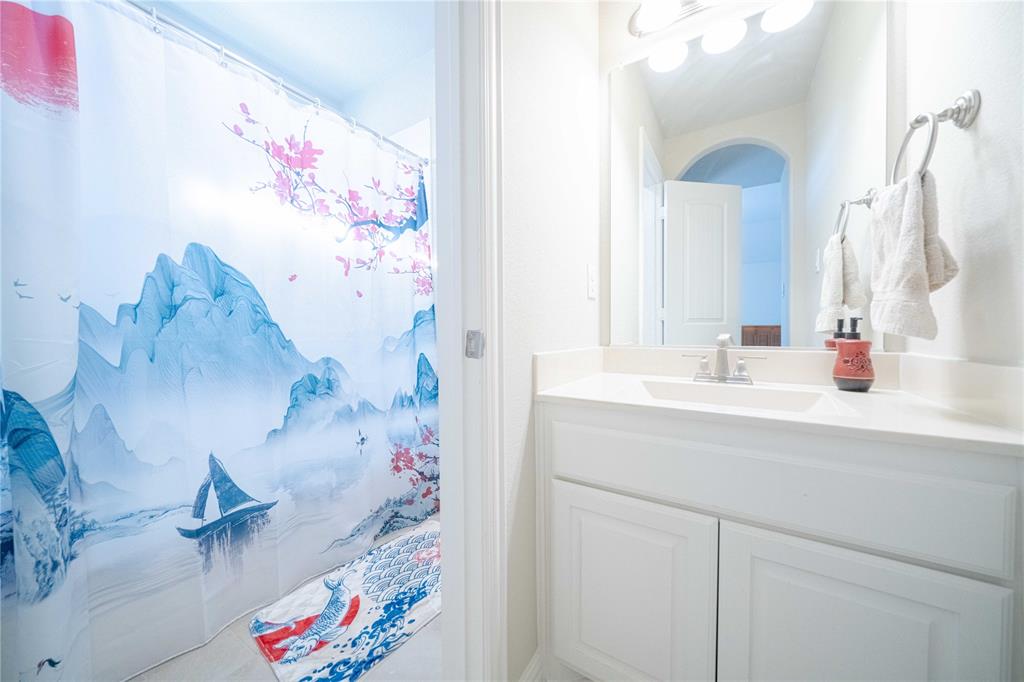 2630 Flat Bush Avenue Midlothian, TX 76065 - Photo 25 of 32 a bathroom with a sink and a mirror