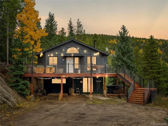 a front view of a house with porch
