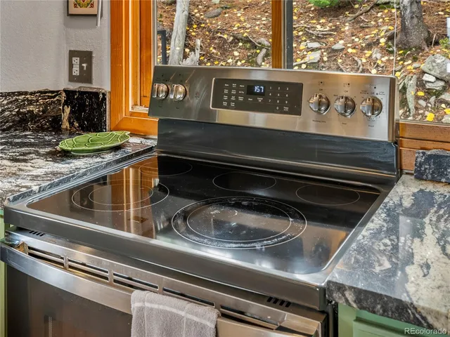 a close view of a stove