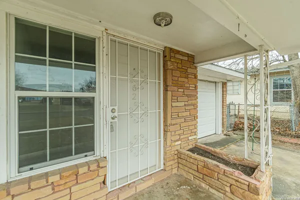 a view of front door