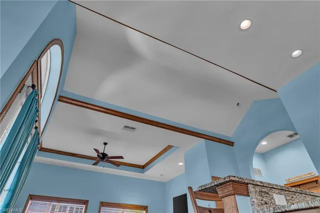 a view of a hallway with staircase