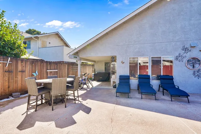 a outdoor space with furniture