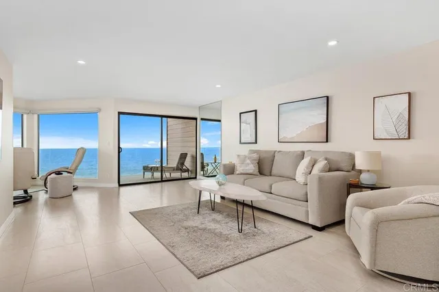 a living room with furniture and a couch