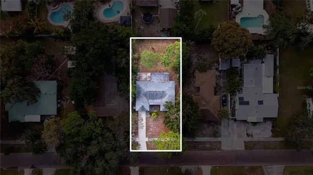 an aerial view of multiple house