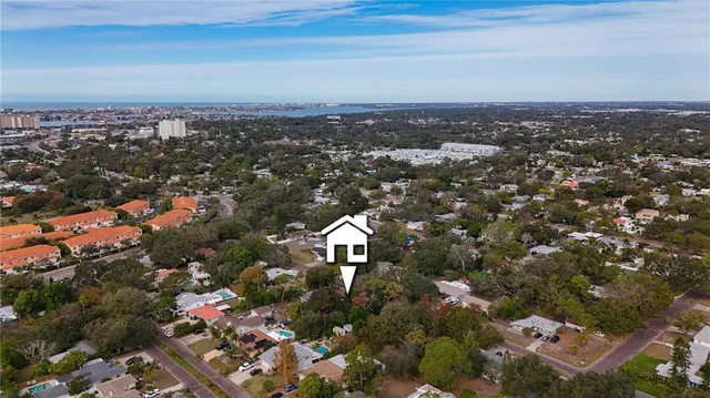 an aerial view of a city