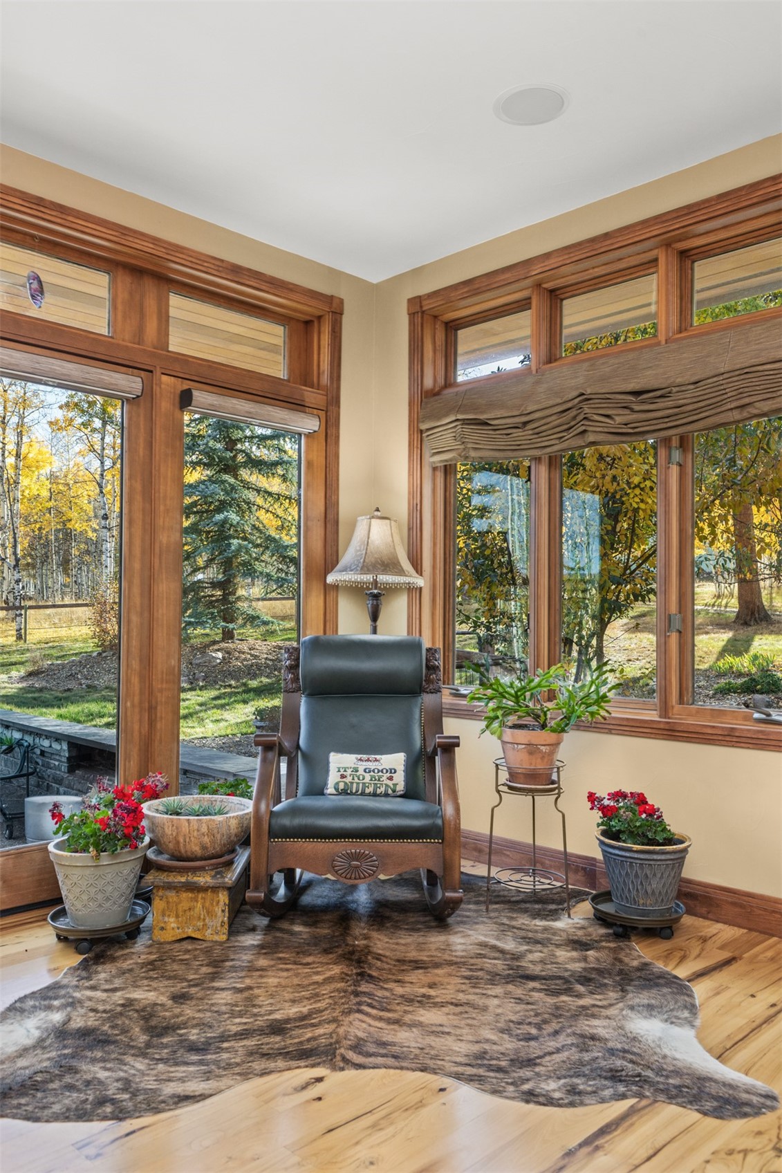 32350 Los Ranchos Road Oak Creek, CO 80467 - Photo 26 of 50 a living room with furniture and a floor to ceiling window