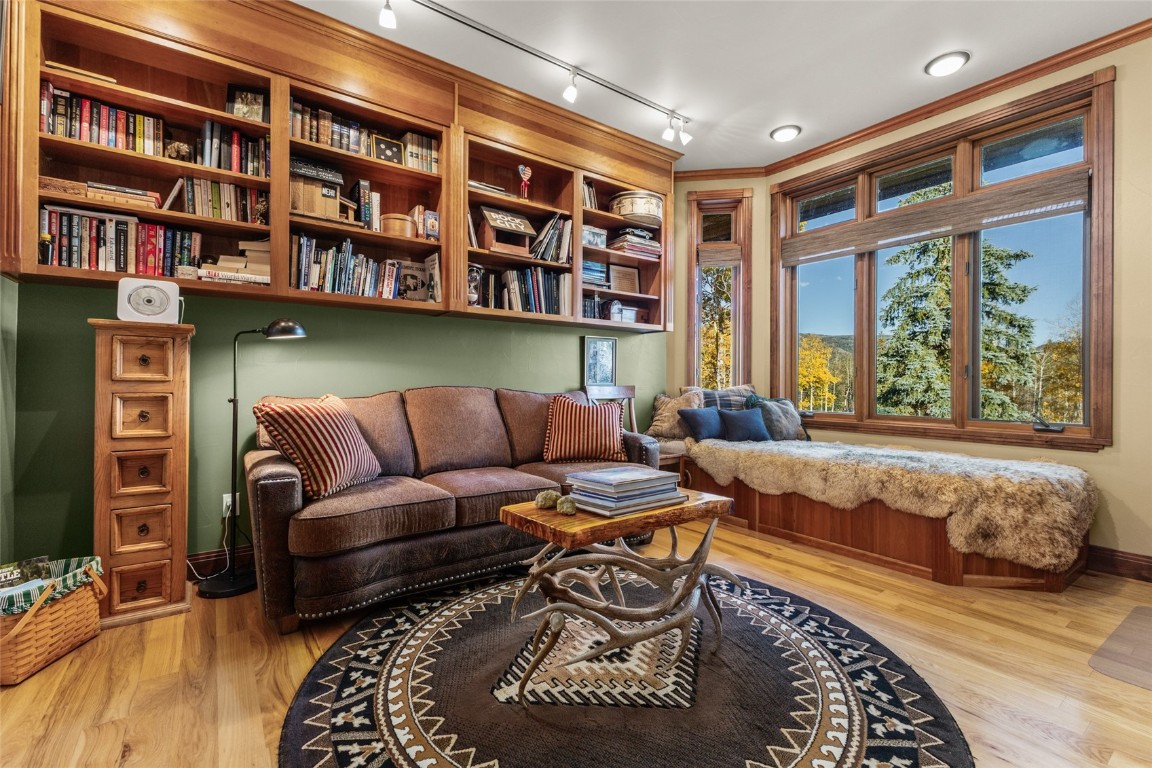 32350 Los Ranchos Road Oak Creek, CO 80467 - Photo 34 of 50 a living room with fireplace furniture and a rug