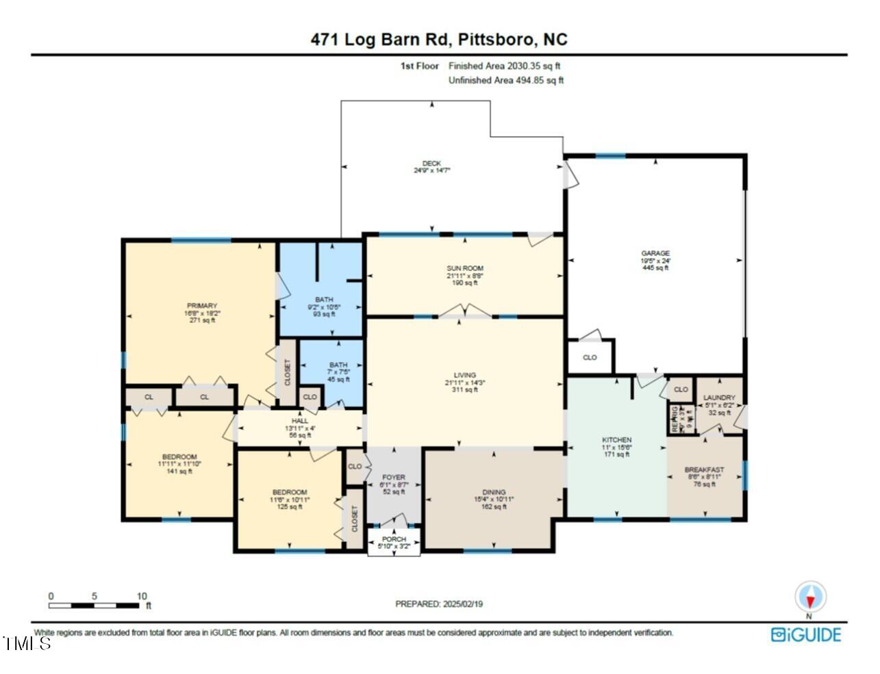 471 Log Barn Road Pittsboro, NC 27312 - Photo 44 of 44 Floor plan 471 Log Barn Rd