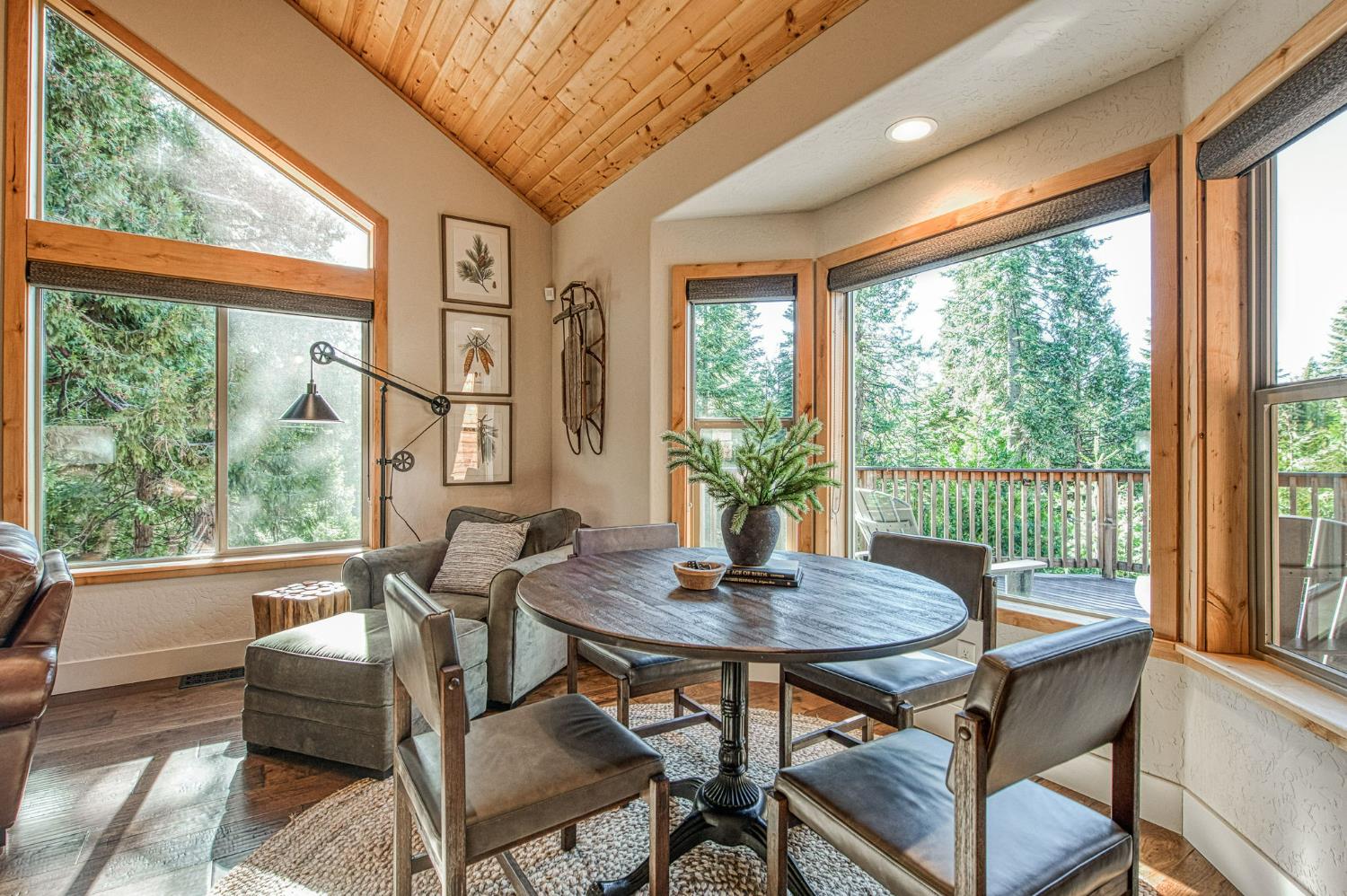 41876 Timber View Lane Shaver Lake, CA 93664 - Photo 25 of 85 a view of a dining room with furniture window and outside view