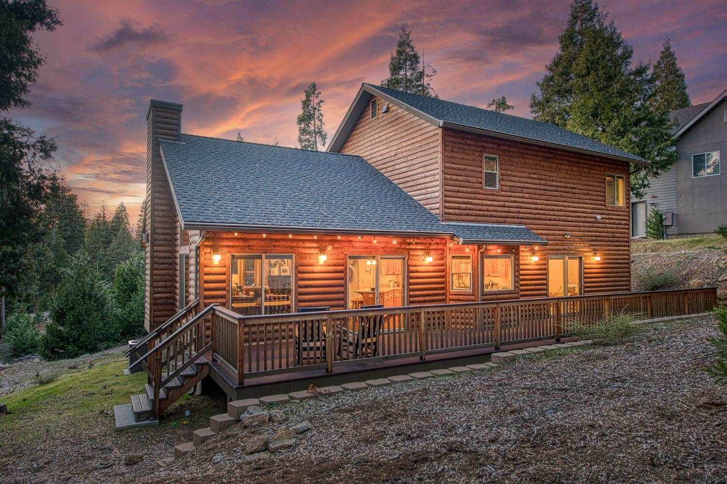 41876 Timber View Lane Shaver Lake, CA 93664 - Photo 69 of 85 a view of a backyard with a wooden fence