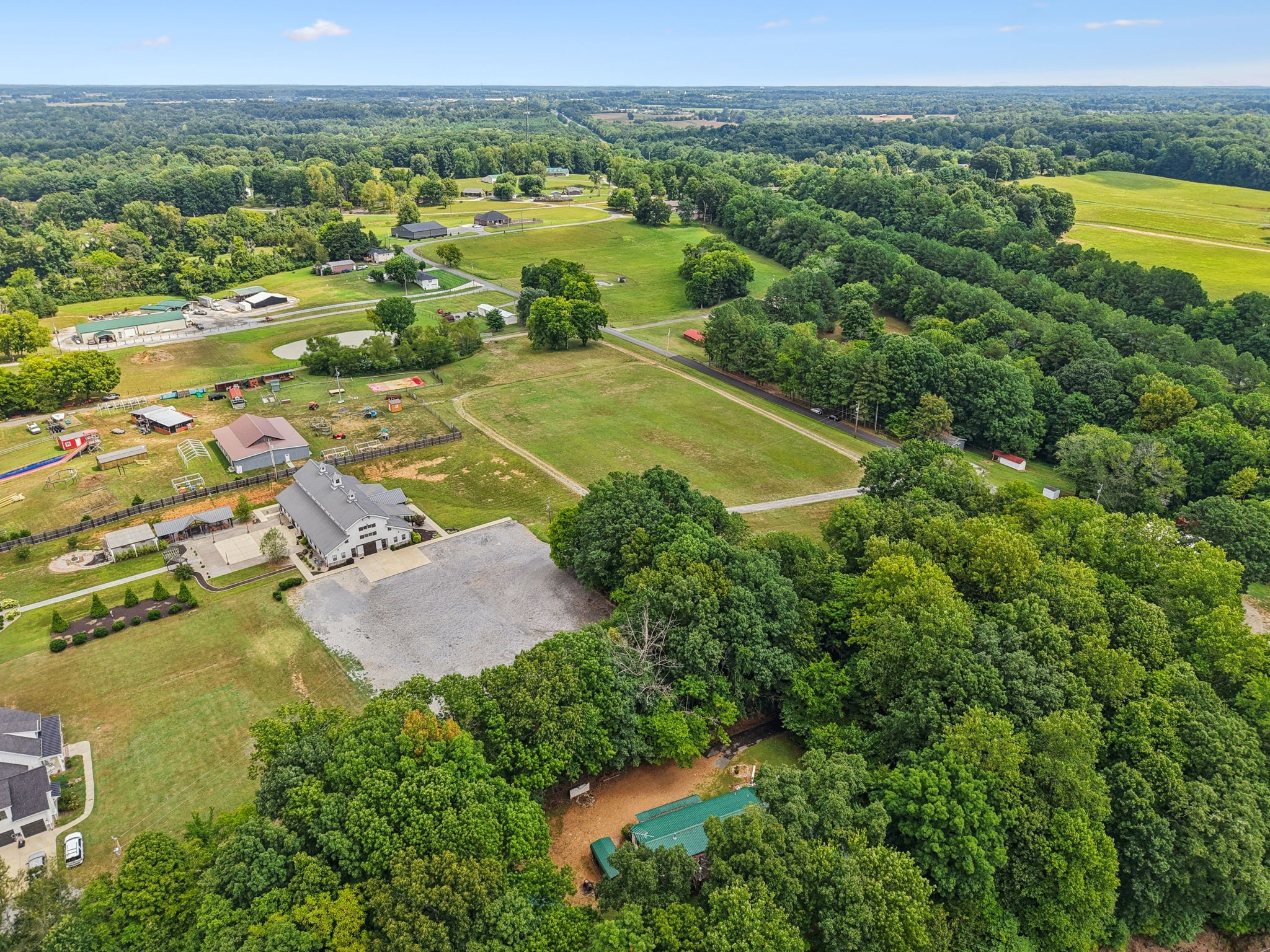 7498 Swift Road Greenbrier, TN 37073 - Photo 65 of 69 an aerial view of residential houses with outdoor space and swimming pool