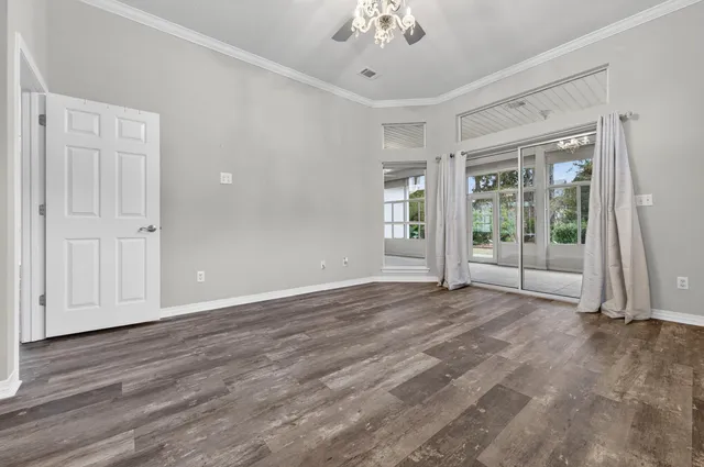 an empty room with a window