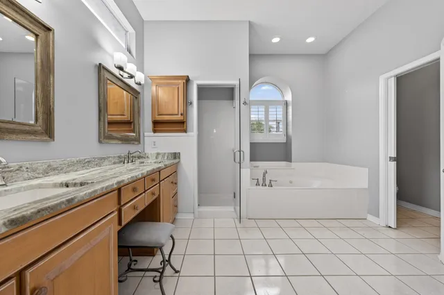 a view of wooden house with a large window