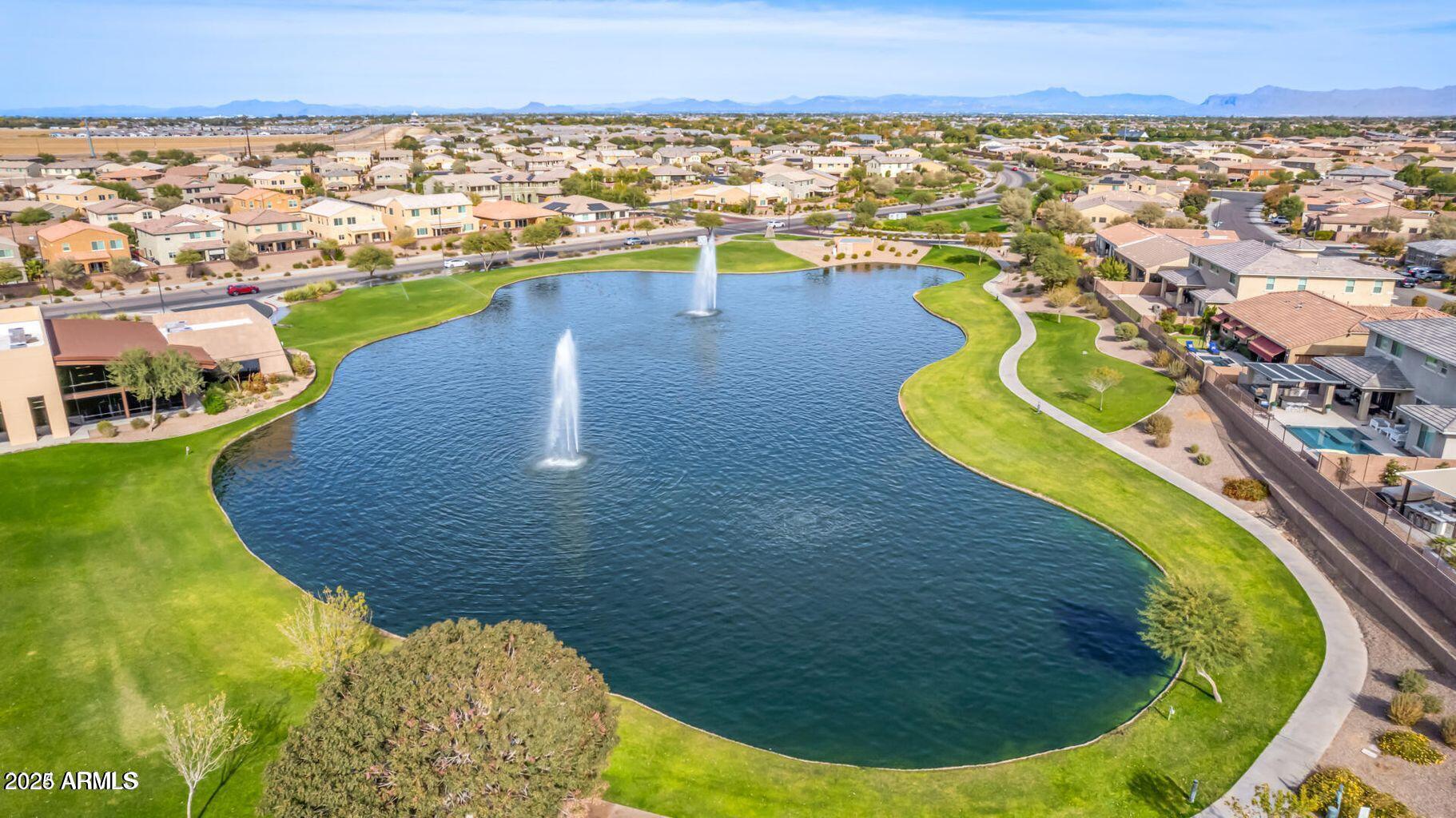 2185 East Gillcrest Road Gilbert, AZ 85298 - Photo 54 of 57 an aerial view of a swimming pool