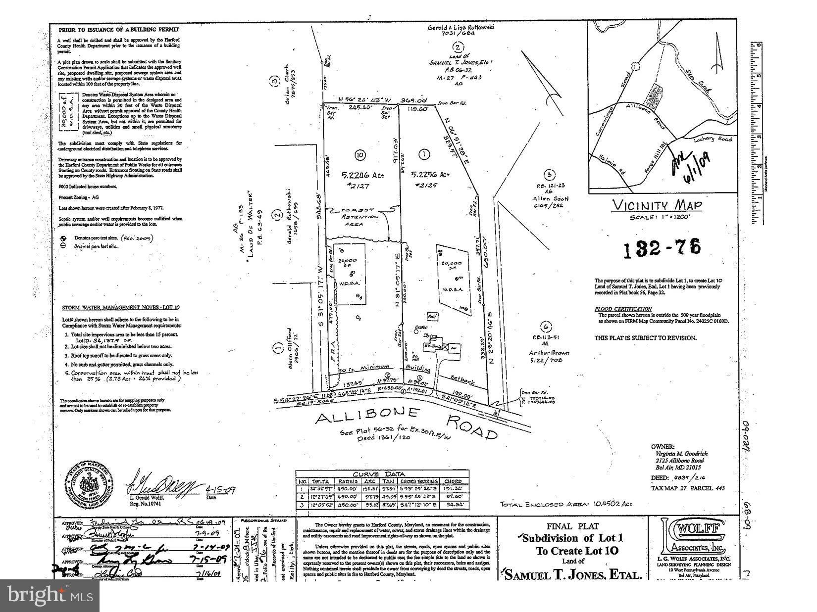 2127 Allibone Road Bel Air, MD 21015 - Photo 7 of 7 Plat