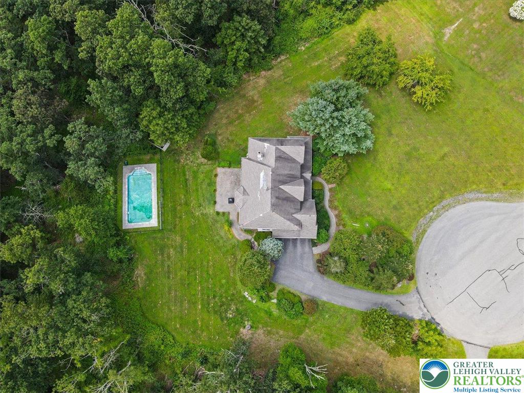 1488 Kelly Road Stroudsburg, PA 18360 - Photo 82 of 89 an aerial view of a house with a yard basket ball court and outdoor seating