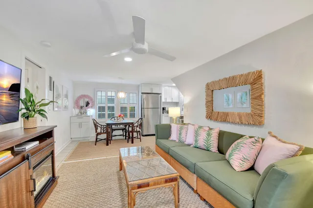 a living room with furniture and a couch