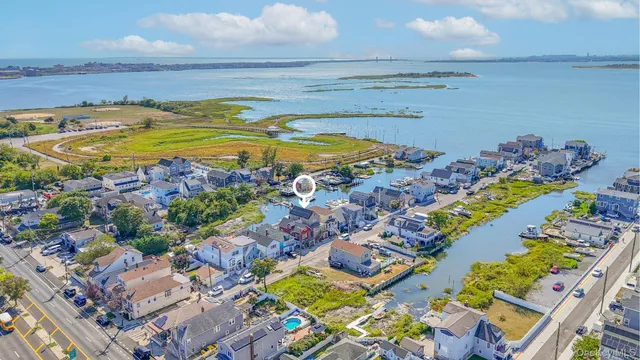 a view of a city and an ocean view