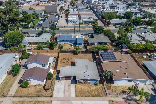 an aerial view of a city