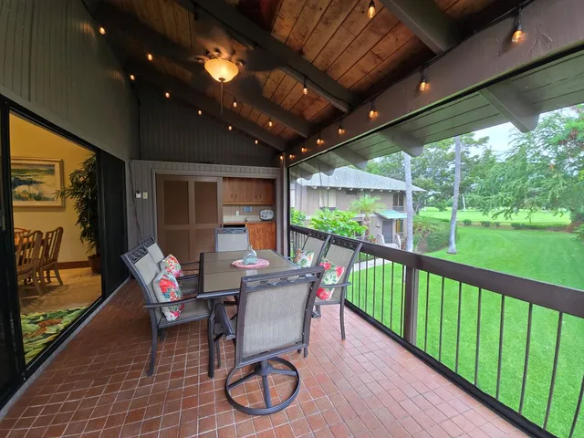 a outdoor space with furniture