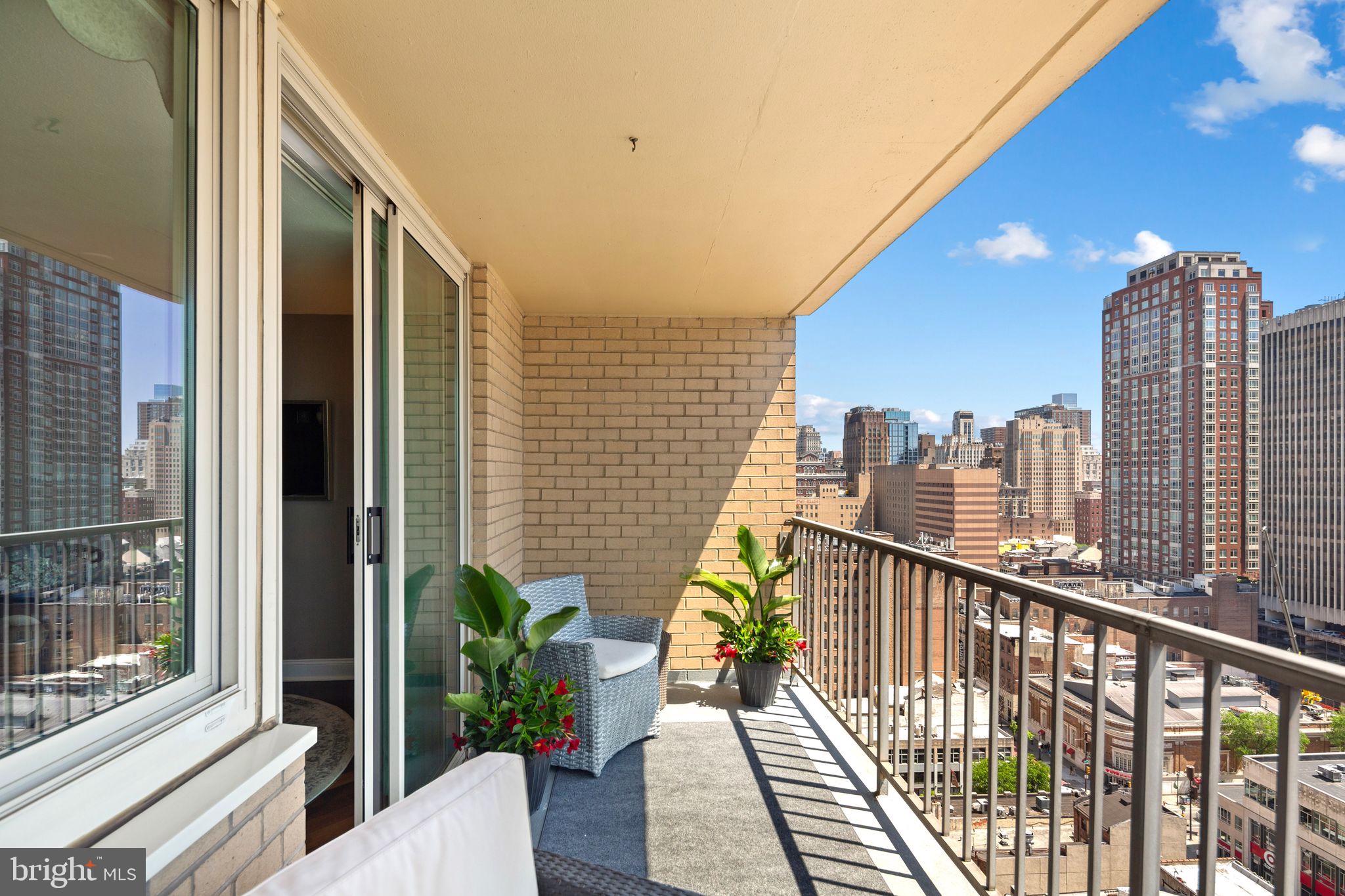 1919 Chestnut Street, Unit 2016 Philadelphia, PA 19103 - Photo 19 of 34 a view of city from balcony