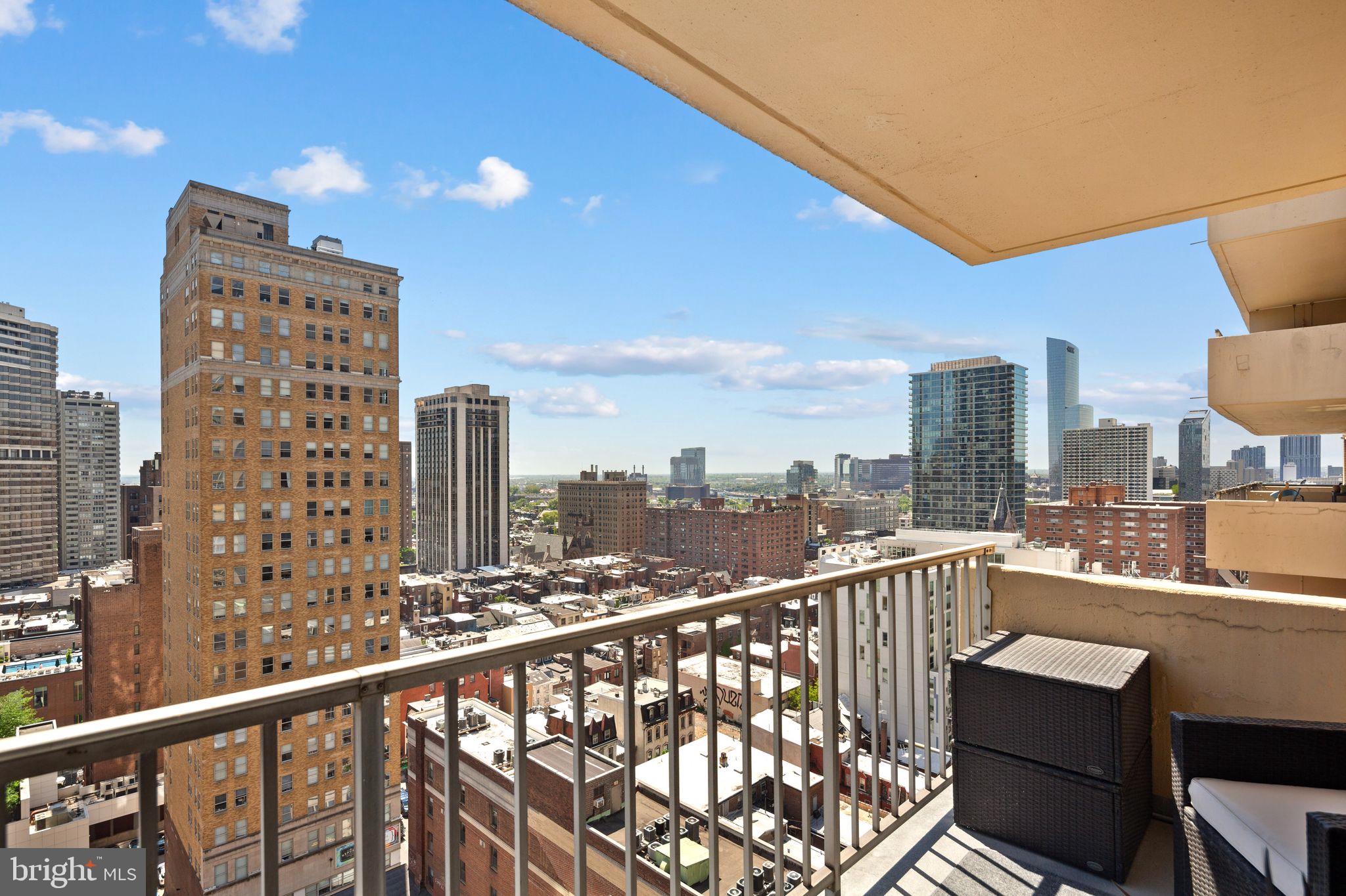 1919 Chestnut Street, Unit 2016 Philadelphia, PA 19103 - Photo 21 of 34 a view of a city from a balcony