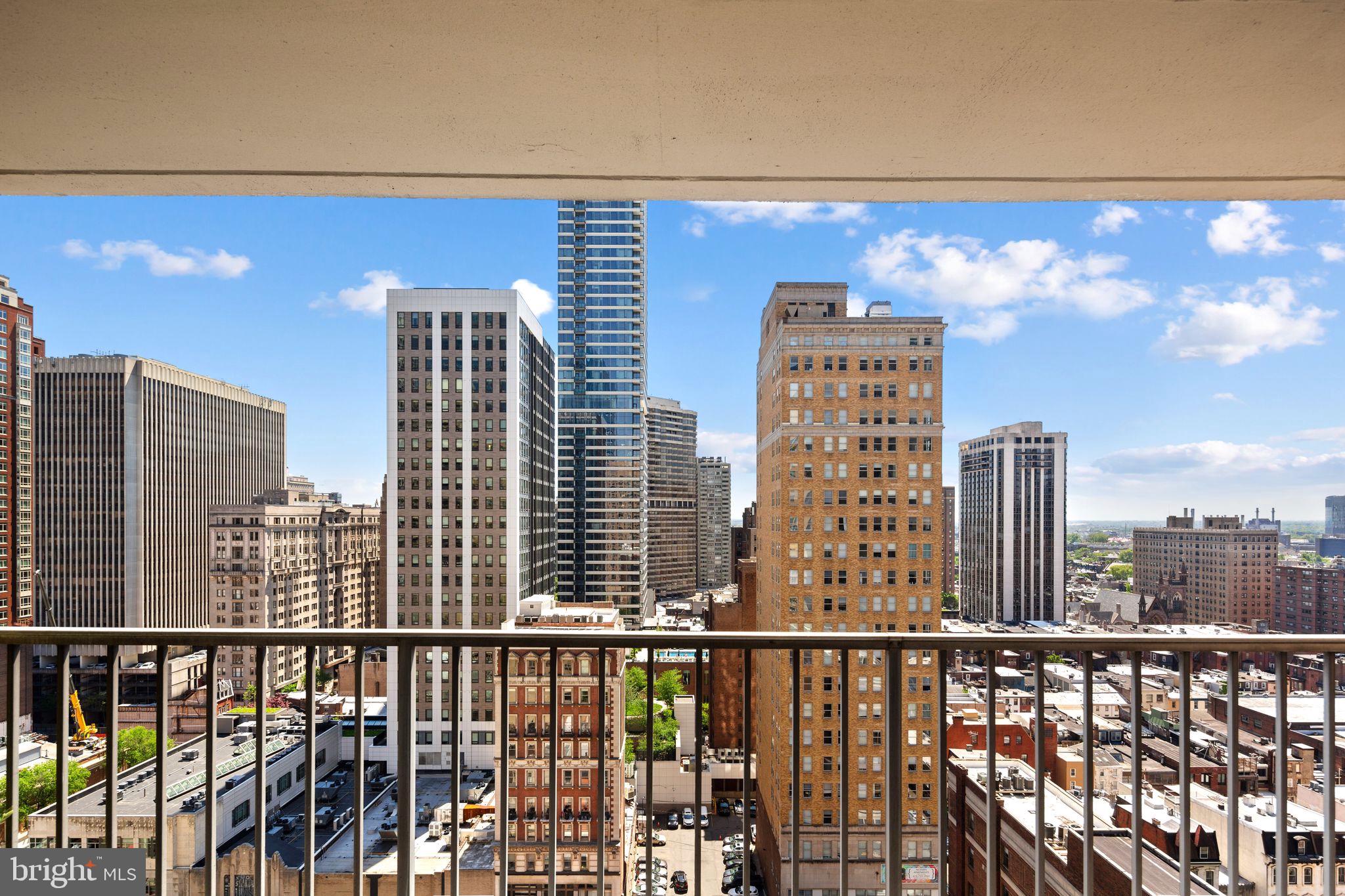 1919 Chestnut Street, Unit 2016 Philadelphia, PA 19103 - Photo 22 of 34 a view of a balcony with city view
