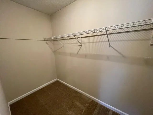 a view of small space with racks on the wall