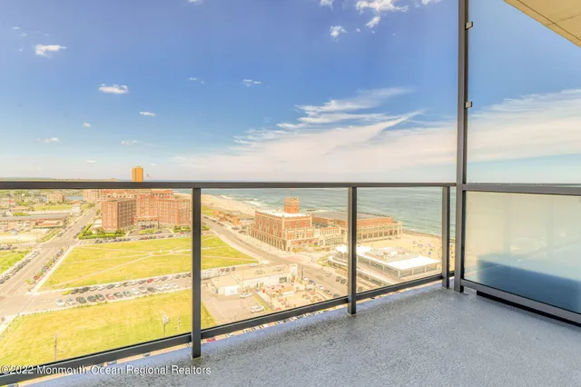 a view of an ocean and beach