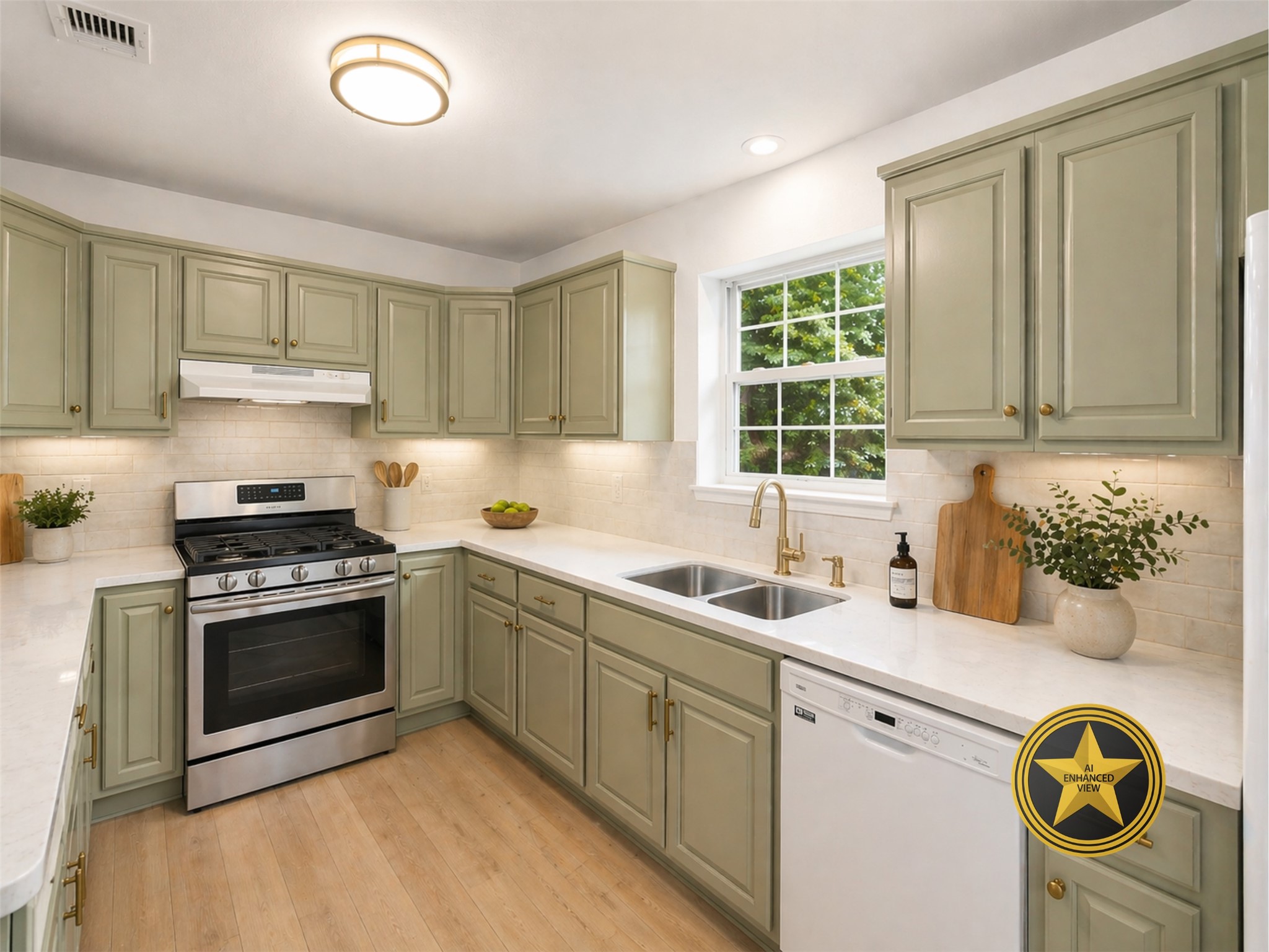 2405 Bahama Road Austin, TX 78733 - Photo 15 of 39 a kitchen with stainless steel appliances granite countertop a sink and a stove next to a window