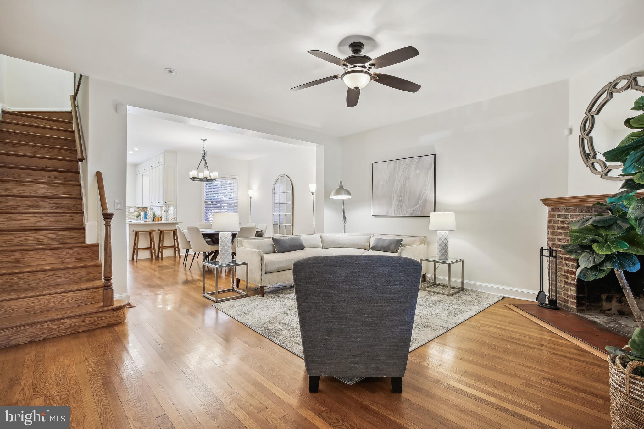 1770 Hobart Street Northwest Washington, DC 20009 - Photo 42 of 44 View of Open Floorplan, from front Foyer to DR